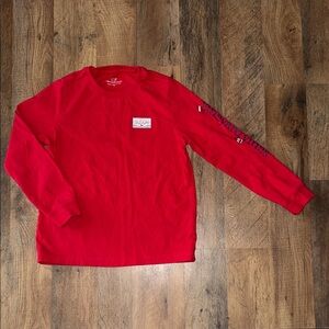 Vineyard Vines Kids Red Holiday LS Shirt Size 7